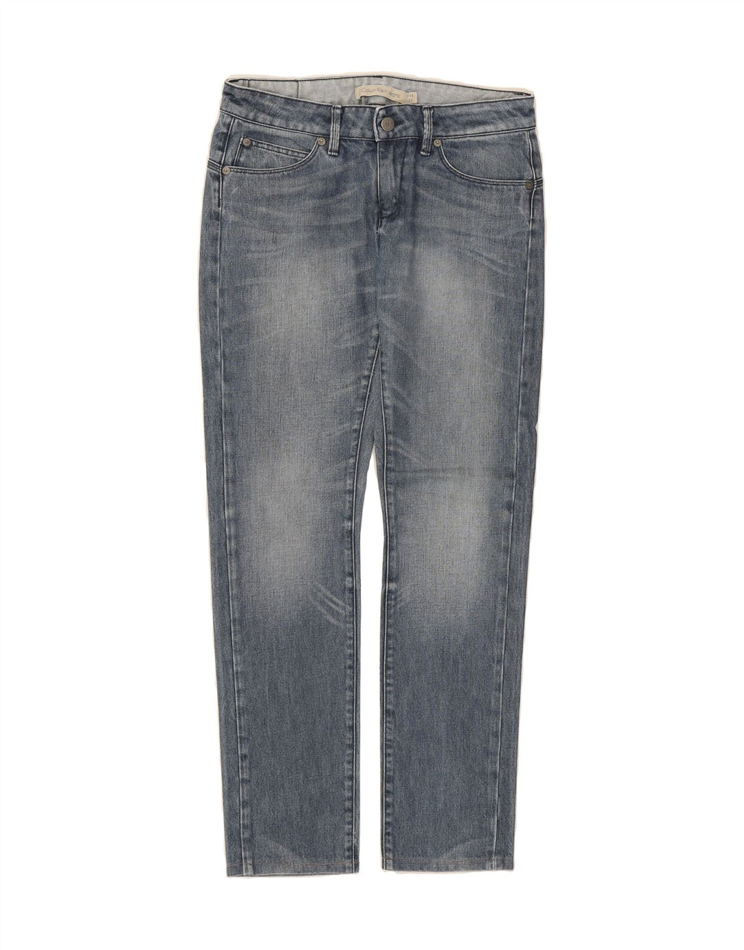 CALVIN KLEIN Womens Straight Jeans W30 L29 Blue Cotton Vintage Calvin Klein and Second-Hand Calvin Klein from Messina Hembry 