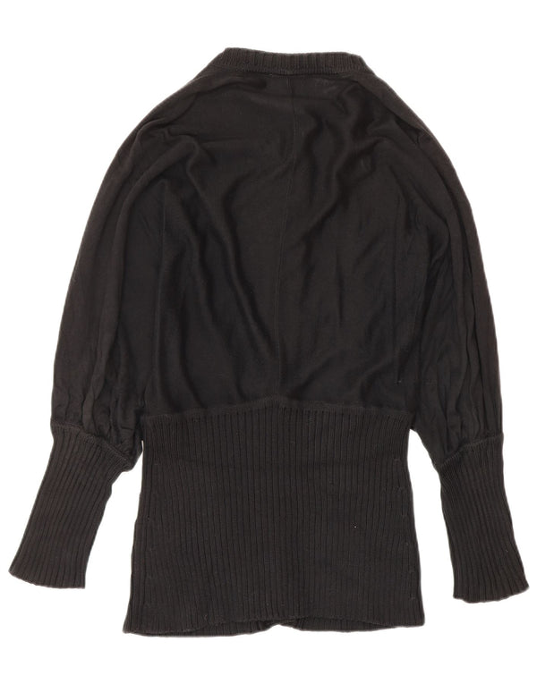 Женский кардиган Karen Millen UK 12, средний черный хлопковый свитер