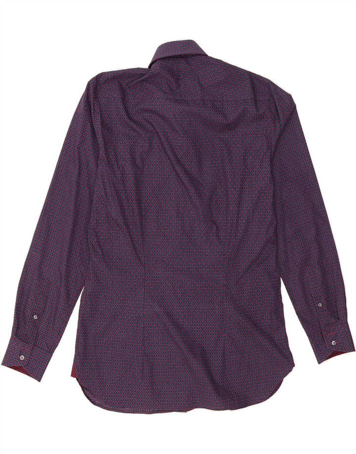 TED BAKER Mens Shirt Size 15 1/2 Medium Red Argyle/Diamond Cotton Vintage Ted Baker and Second-Hand Ted Baker from Messina Hembry 