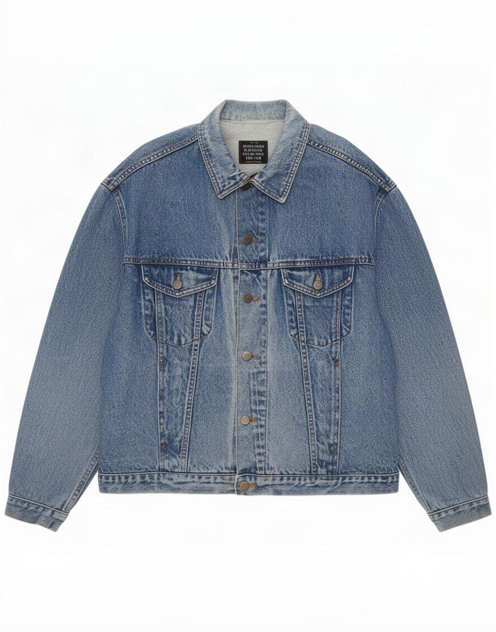 Мужская джинсовая куртка Benetton IT 52 XL, синий хлопок