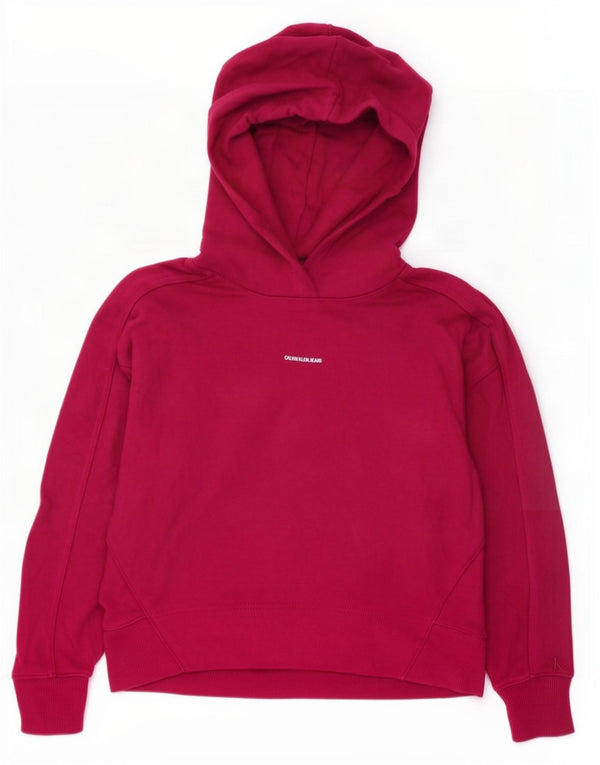 Женский джемпер с капюшоном оверсайз Calvin Klein Jeans UK 6 XS, розовый хлопок