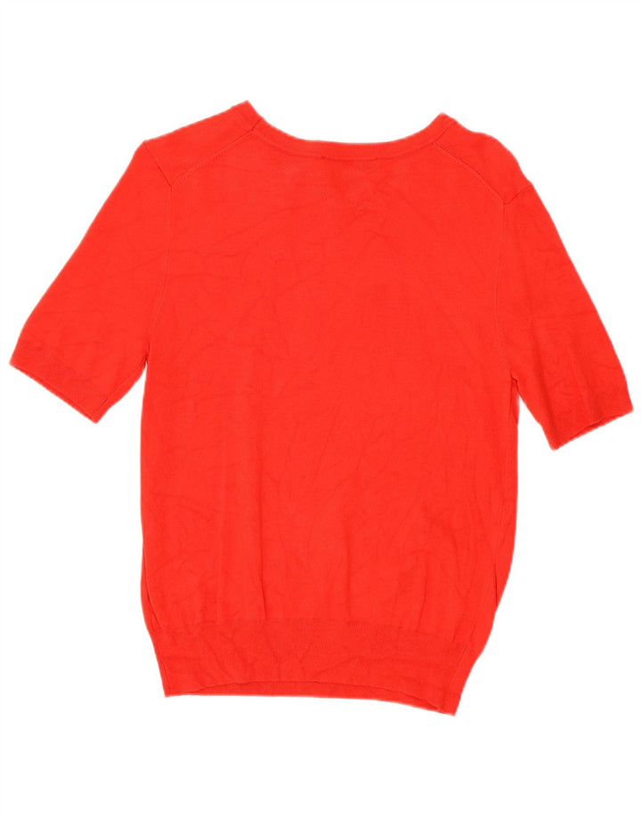 Женская блузка Zara Top UK 14, большая красная вискоза