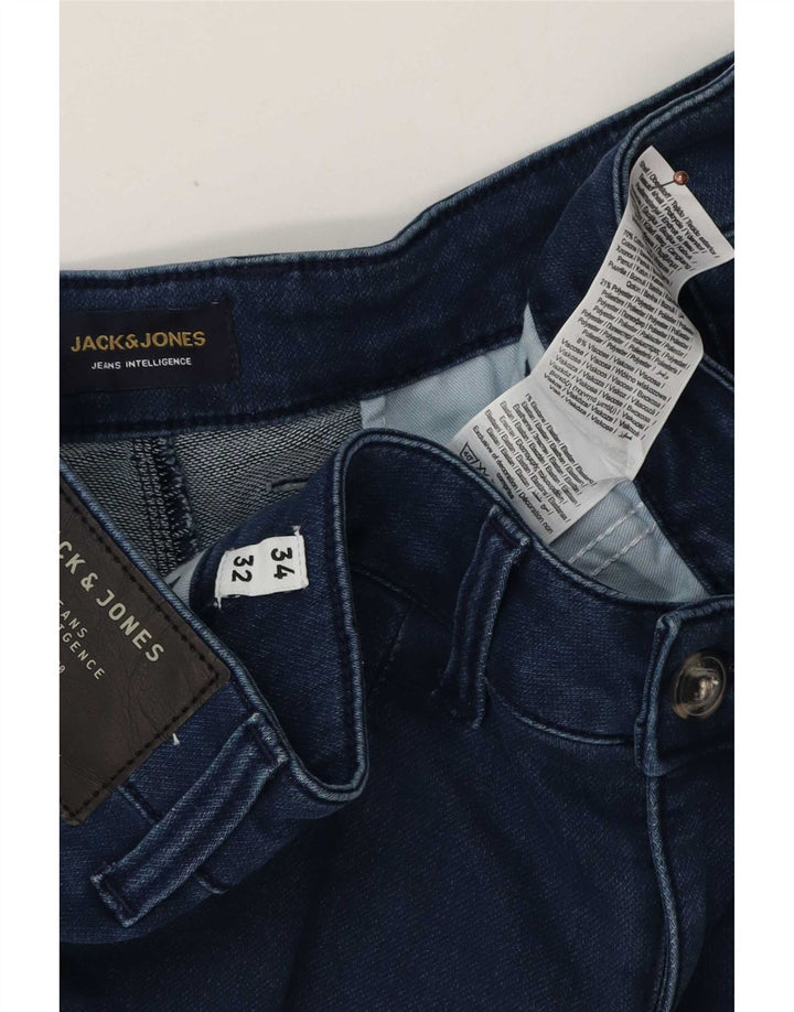 Мужские прямые джинсы Jack & Jones W34 L32 синие, хлопок