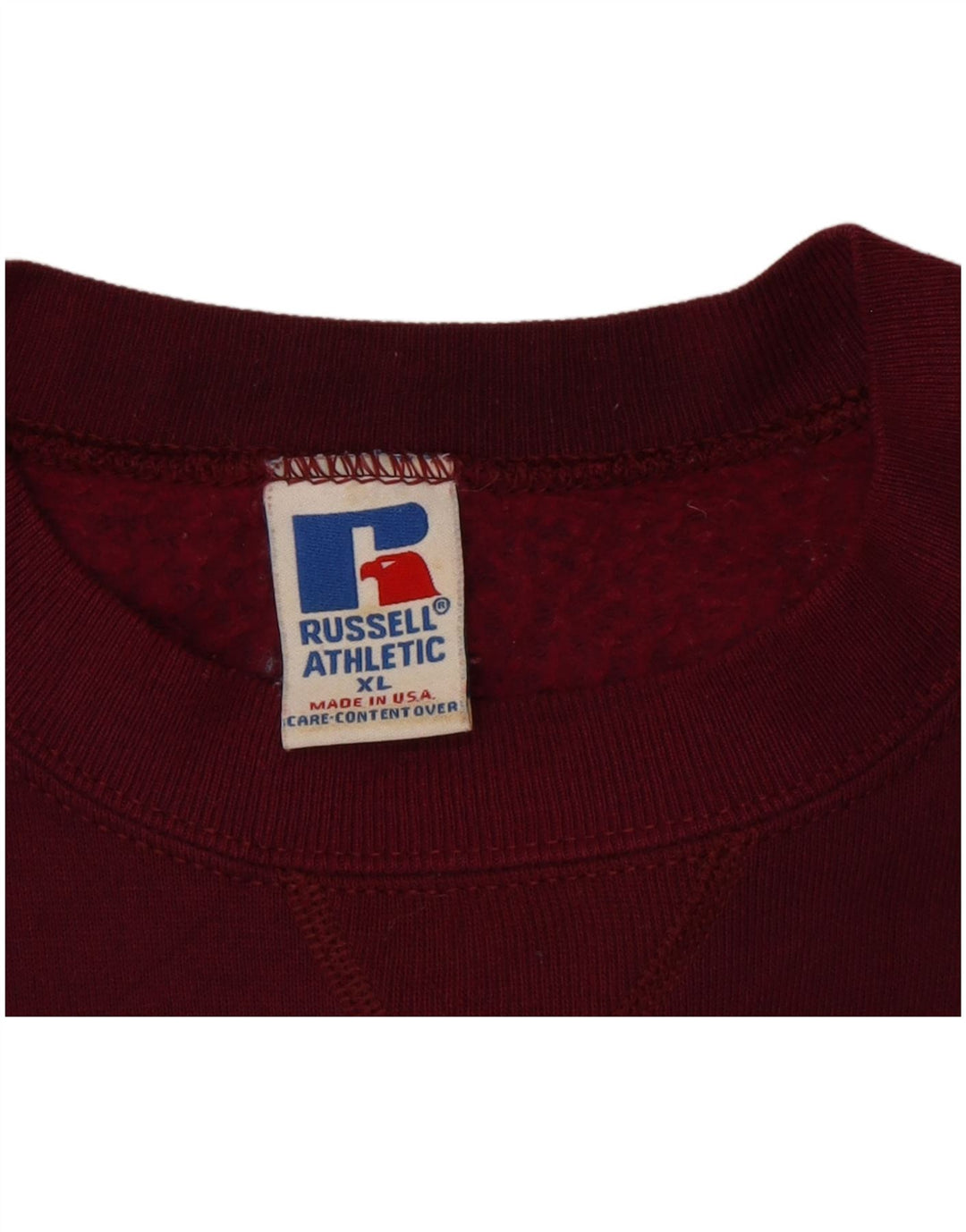 Мужской свитшот Russell Athletic, джемпер XL, бордовый хлопок, хлопок