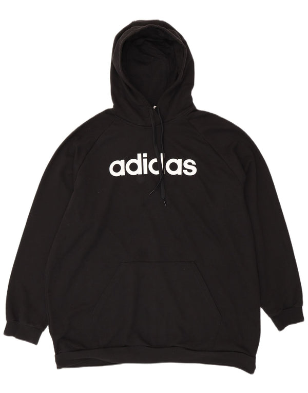 Женский джемпер с капюшоном ADIDAS UK 24/26 2XL, черный хлопок