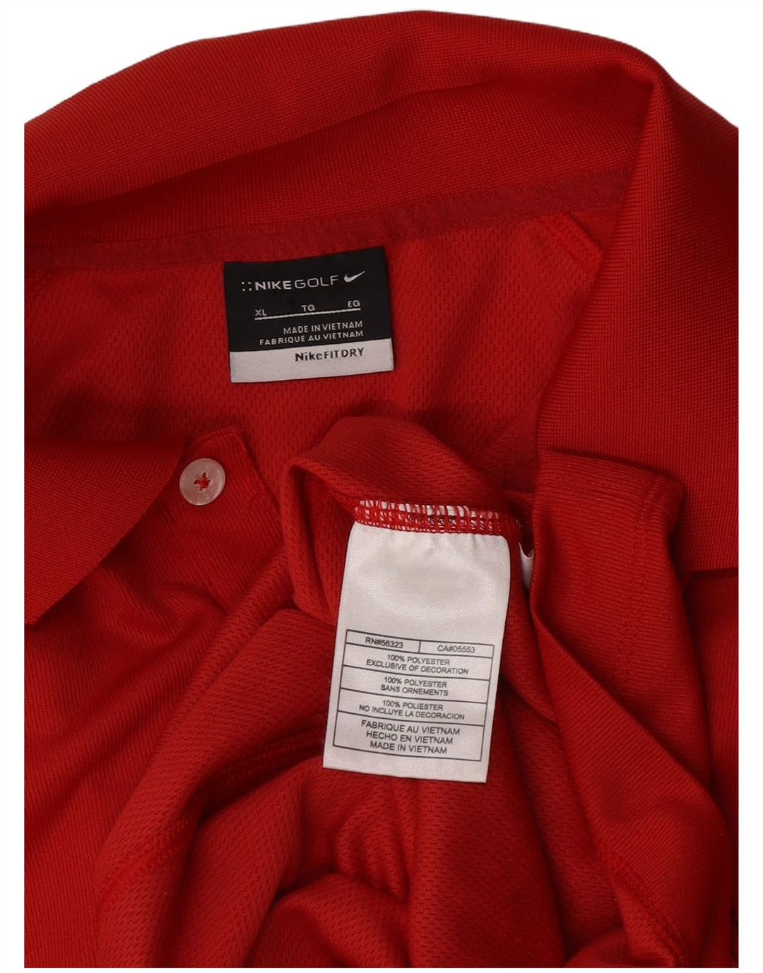 Мужская рубашка-поло Nike XL, красный полиэстер