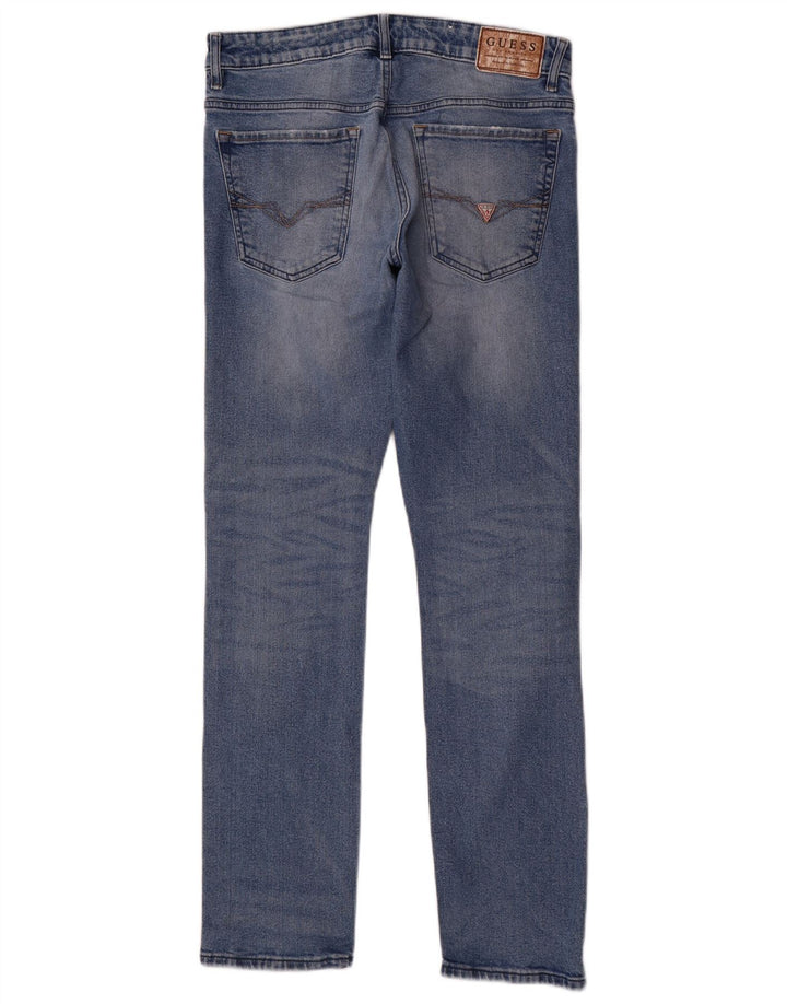 Мужские узкие джинсы Guess W31 L32 синие, хлопок