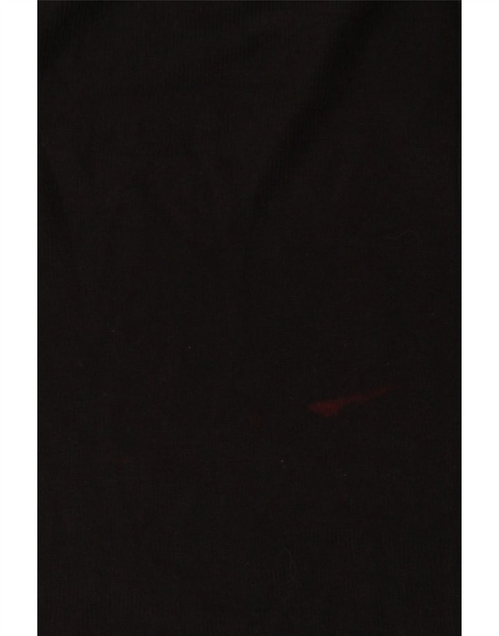 Женский топ оверсайз Zara UK 14 с длинным рукавом, средний черный, вискоза