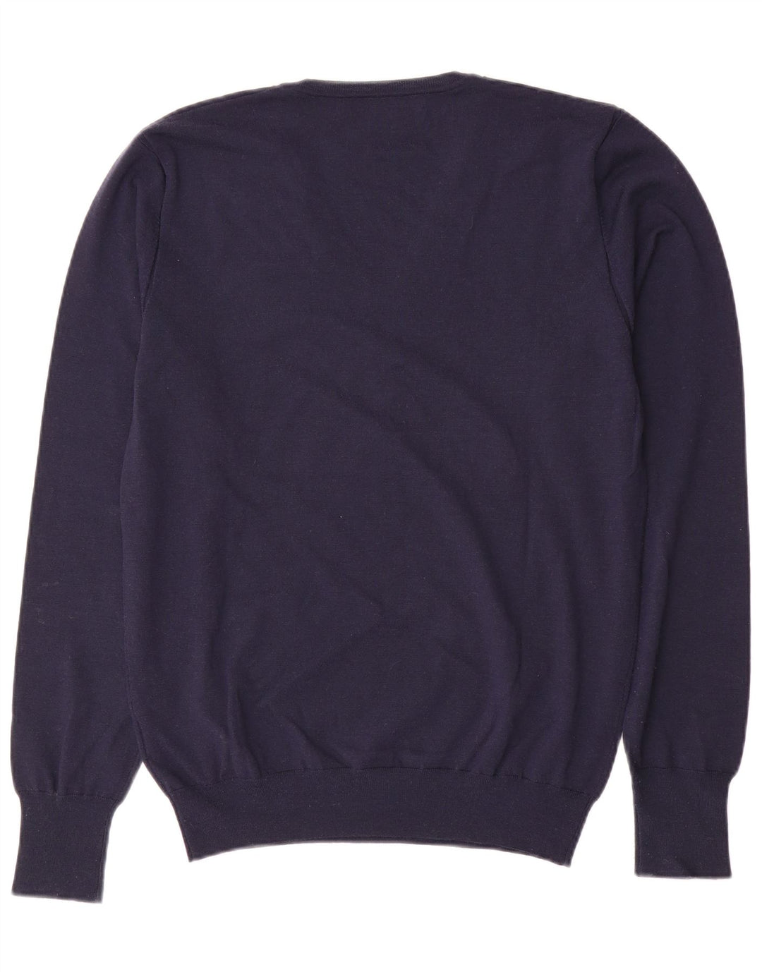 Женский джемпер с v-образным вырезом LIU JO, Великобритания 18 XL, темно-синий, шерсть