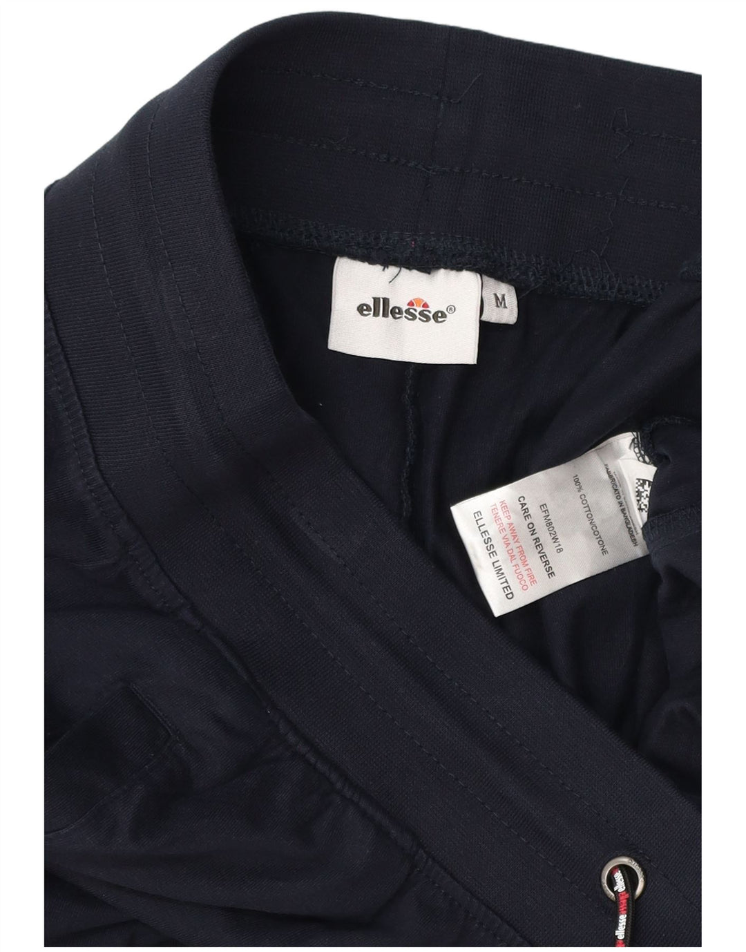 Мужские спортивные брюки Ellesse с графическим рисунком, джоггеры, средний темно-синий, хлопок