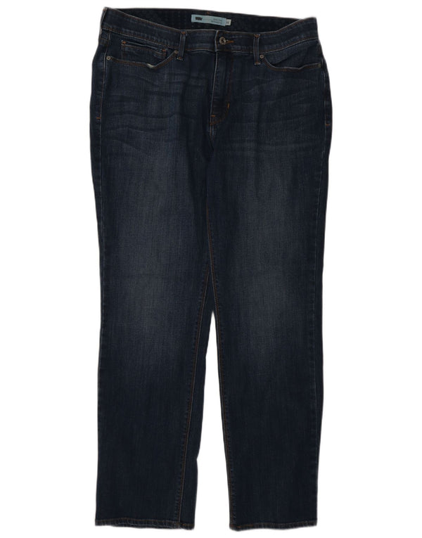 Женские прямые джинсы Levi's 525, США 14, XL, W34, L30, синий хлопок