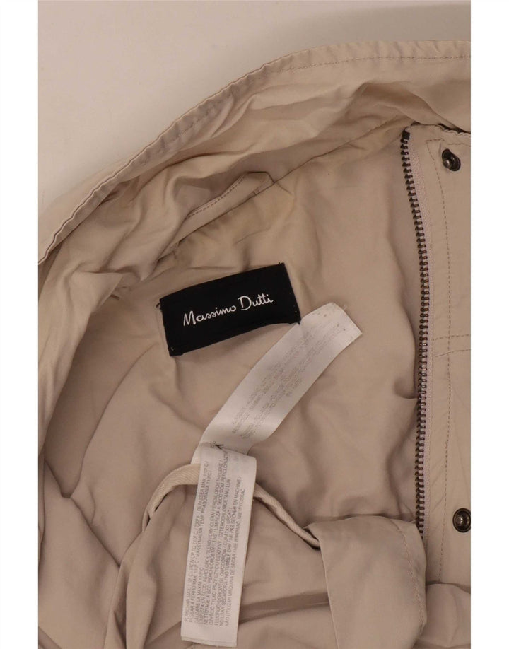 Женская куртка Massimo Dutti UK 14, средний бежевый хлопок