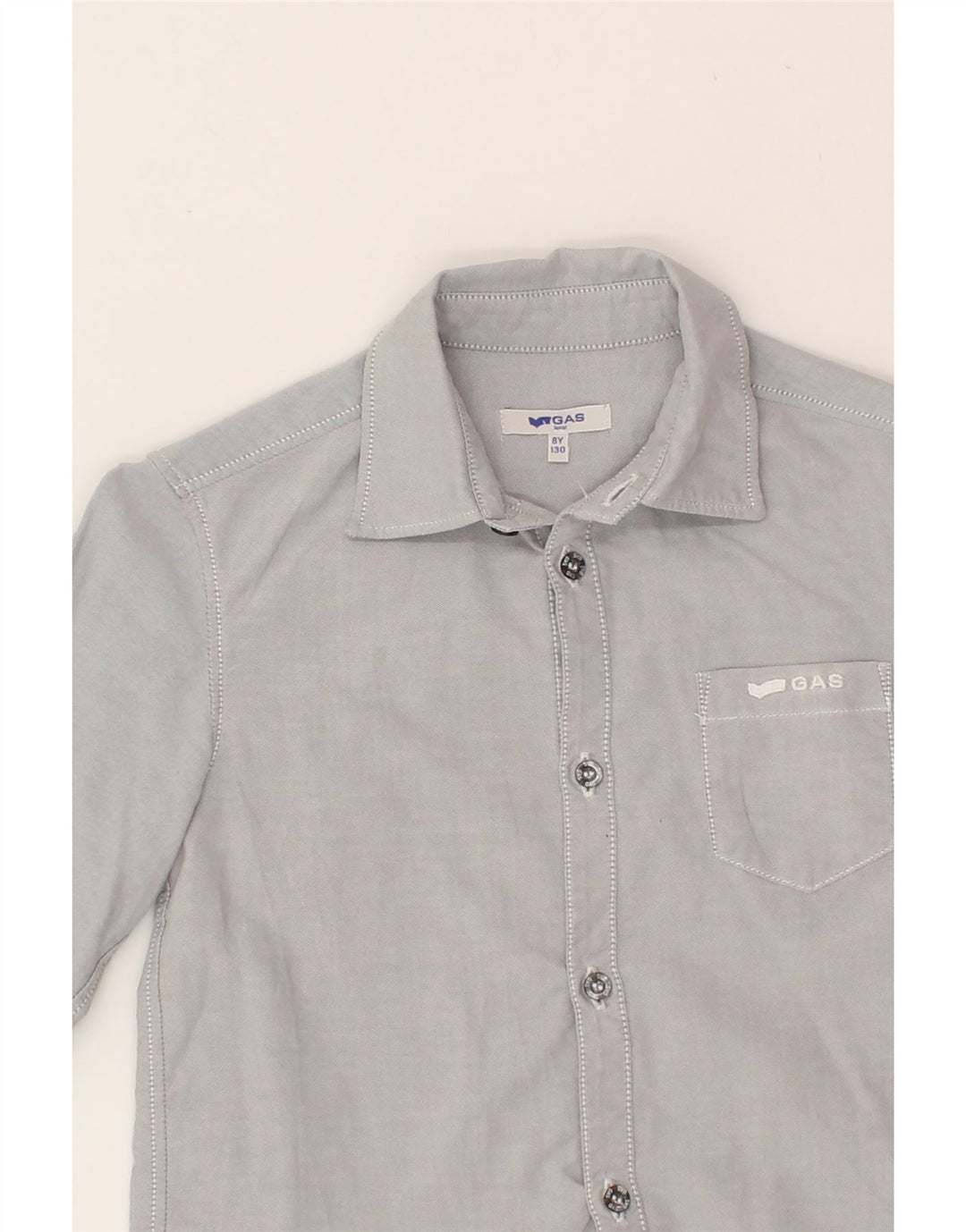 GAS Boys Shirt 7-8 Years Grey Vintage Gas and Second-Hand Gas from Messina Hembry 