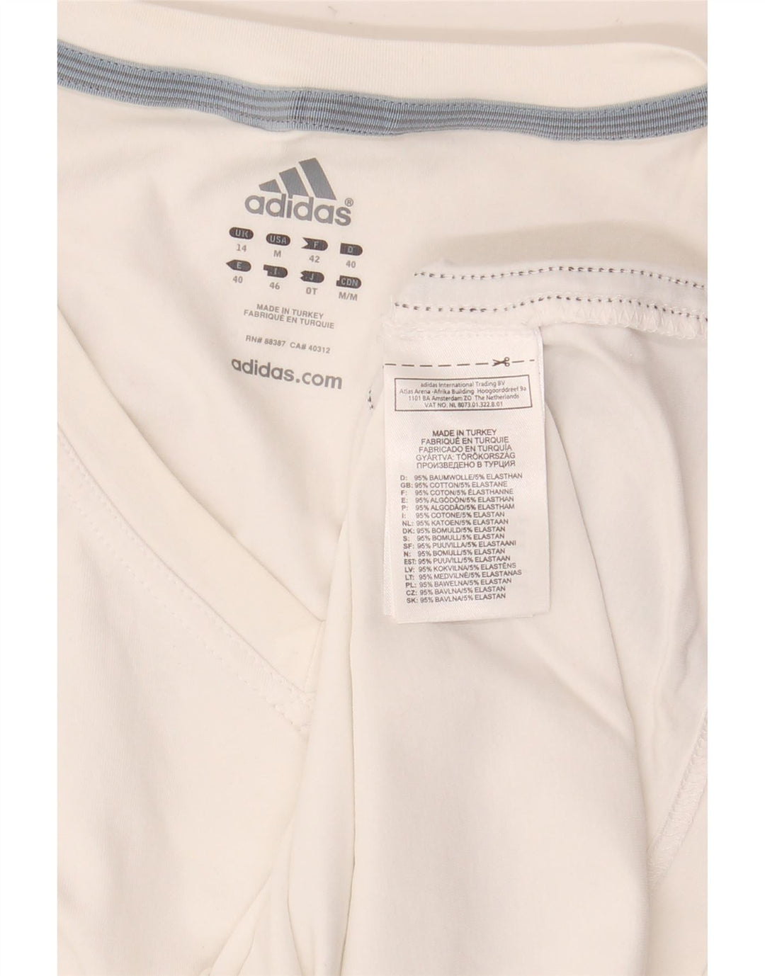 Женский жилет Adidas Top UK 14, средний белый хлопок