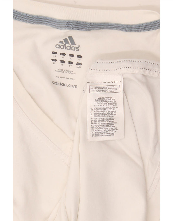 Женский жилет Adidas Top UK 14, средний белый хлопок
