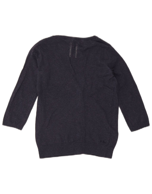 Женский кардиган с рукавами 3/4 FAT FACE, Великобритания, 8, маленький, темно-синий, хлопковый