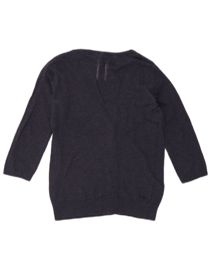 Женский кардиган с рукавами 3/4 FAT FACE, Великобритания, 8, маленький, темно-синий, хлопковый