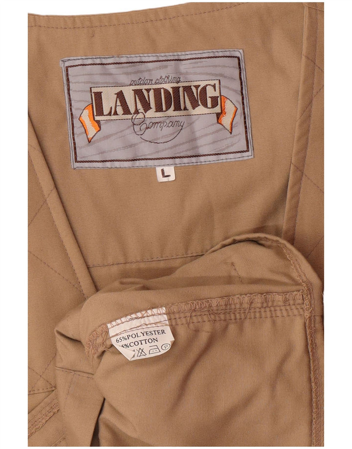 Мужской жилет VINTAGE Utility, UK 40, большой, бежевый, полиэстер