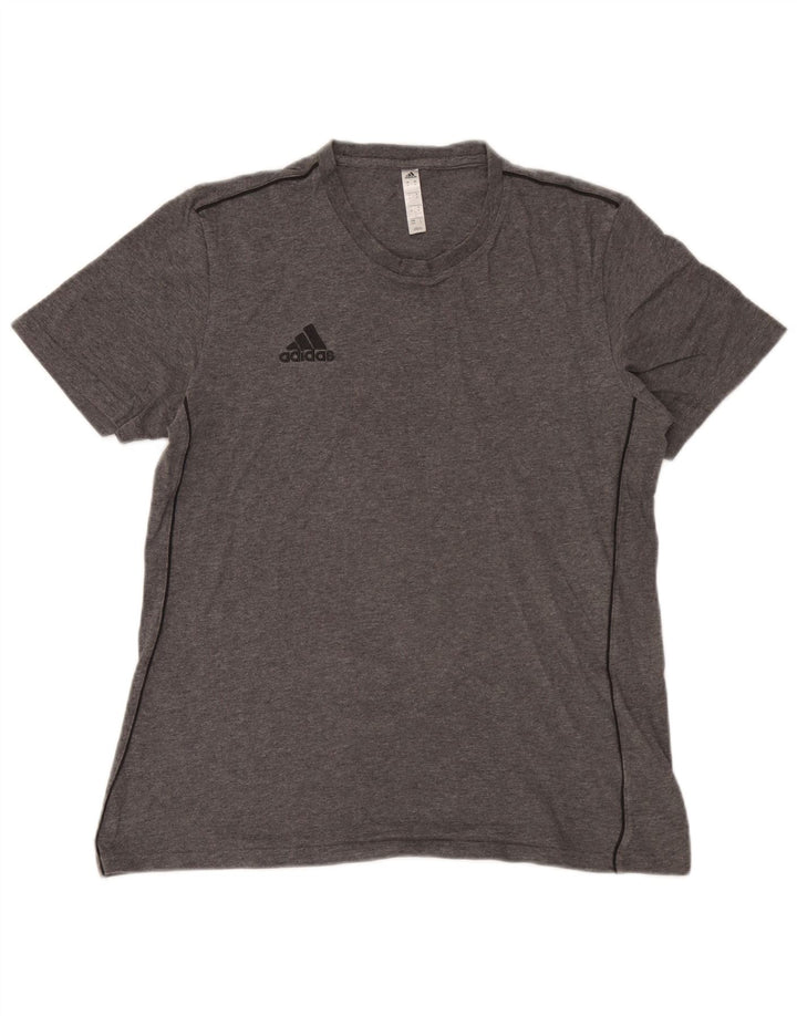 Мужская футболка Adidas Top среднего серого цвета из хлопка