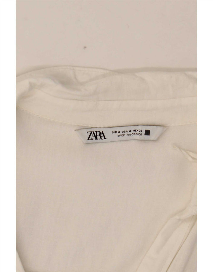Женская рубашка оверсайз Zara UK 14, средний белый