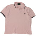 Мужская рубашка-поло Fred Perry в большую розовую полоску из хлопка