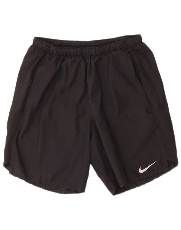 Мужские спортивные шорты Nike Dri Fit, маленькие черные, из полиэстера