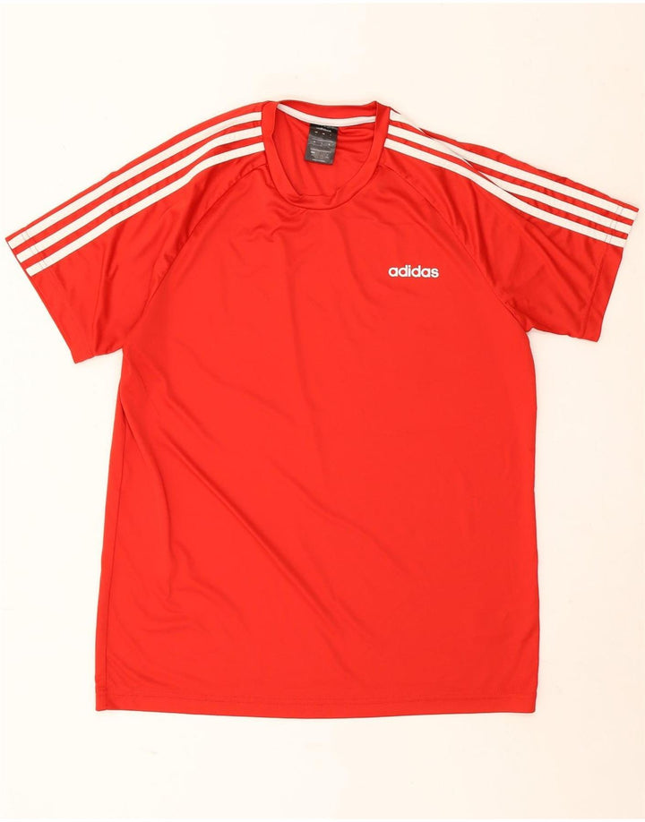 Мужская футболка Adidas Climalite, большой красный полиэстер