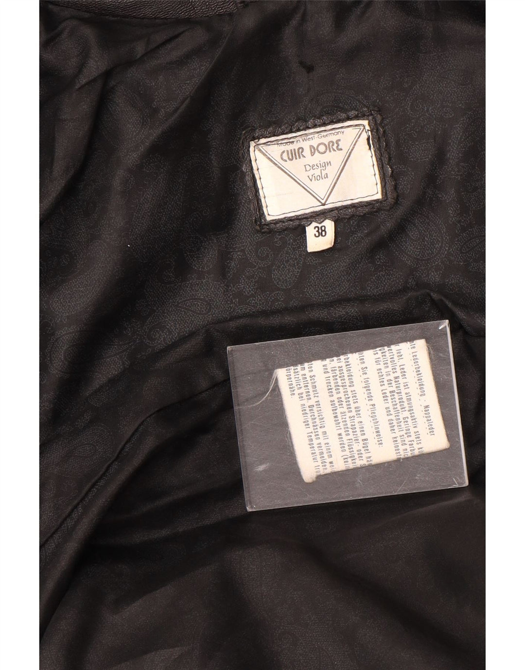 Винтажная женская кожаная куртка оверсайз EU 38, средний черный кожаный цвет