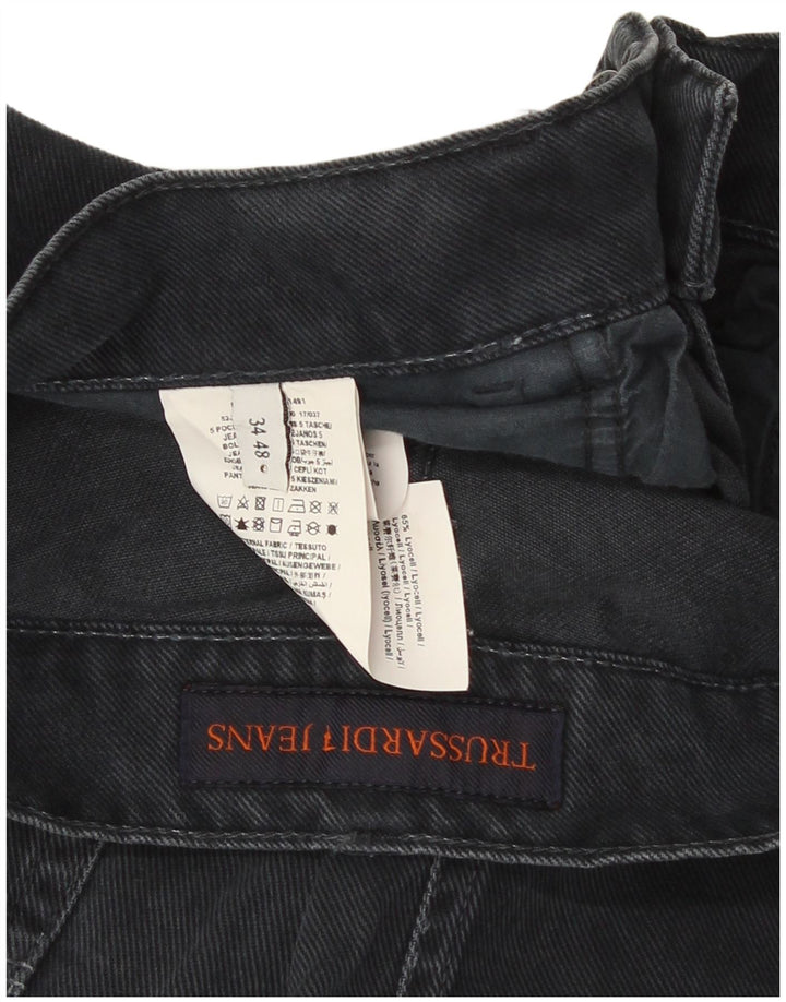 Мужские прямые джинсы Trussardi IT 48 Medium W34 L30, черный хлопок