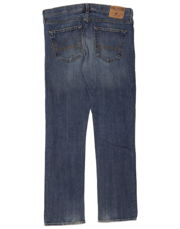 Мужские узкие прямые джинсы Hollister W34 L32, синий хлопок