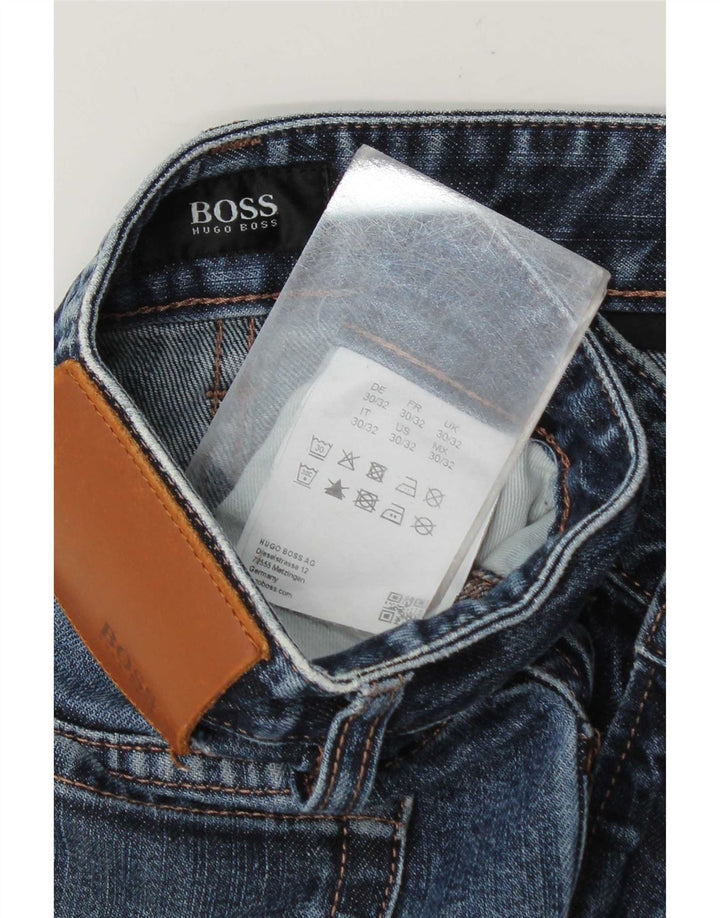 Мужские узкие джинсы Hugo Boss W30 L28 синие, хлопок