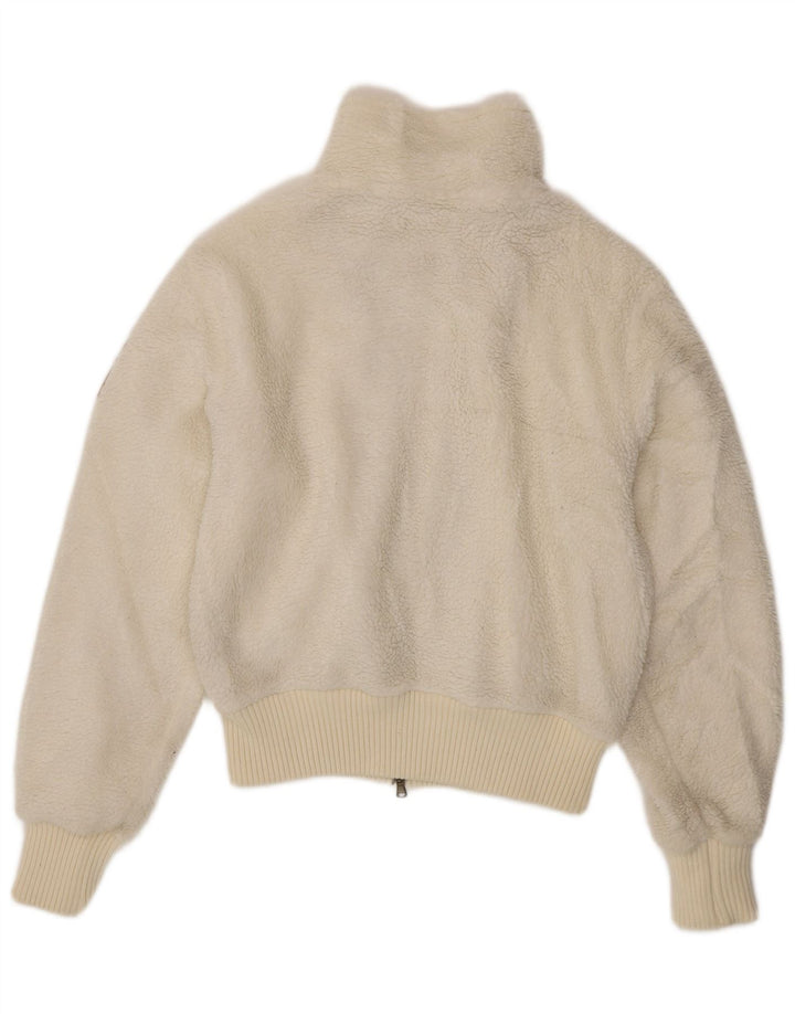 CANADIENS Женская флисовая куртка IT 46 Large Off White Polyester