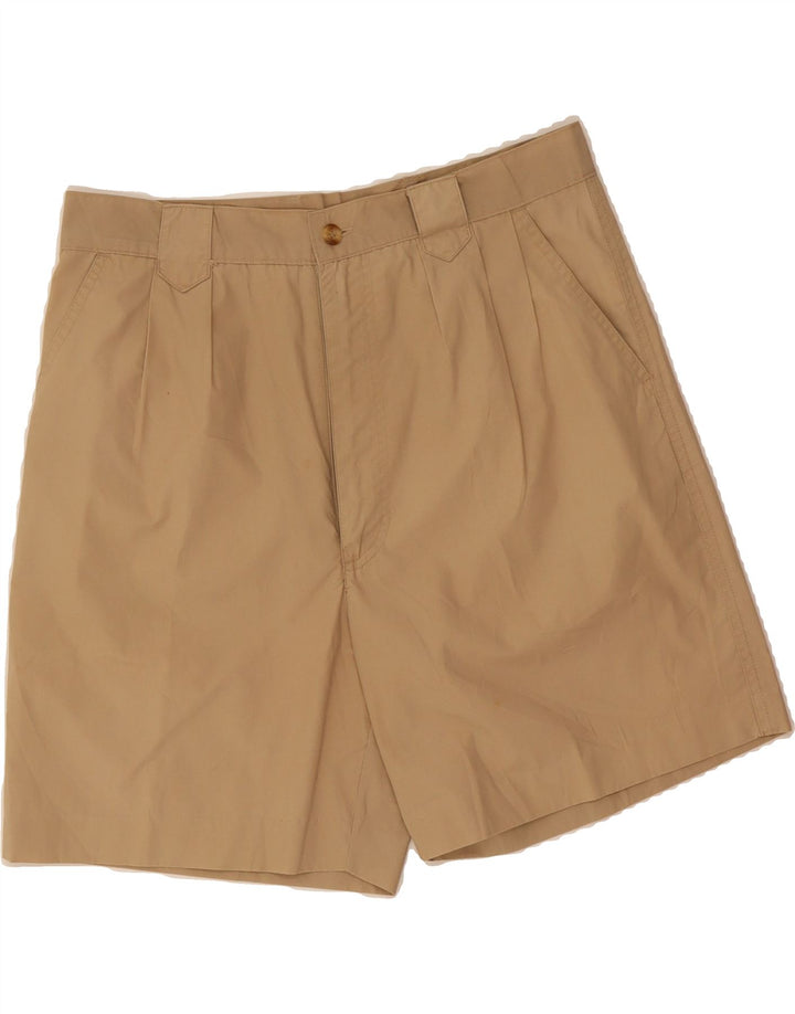 VINTAGE Mens Pegged Chino Shorts Medium W32  Brown Polyester Vintage Vintage and Second-Hand Vintage from Messina Hembry 