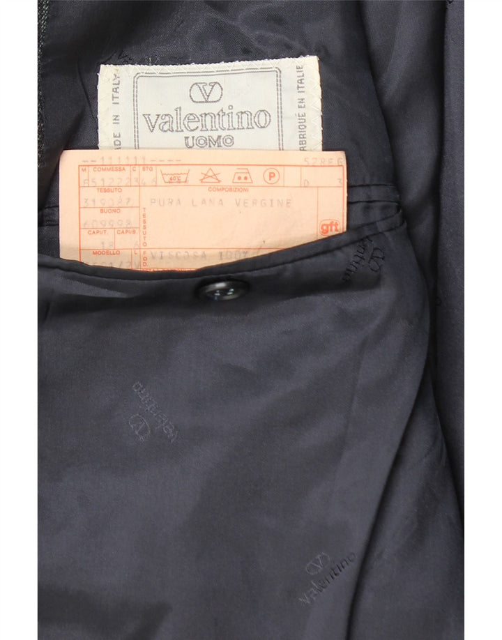 Мужской пиджак на двух пуговицах Valentino IT 46, маленький темно-синий в полоску