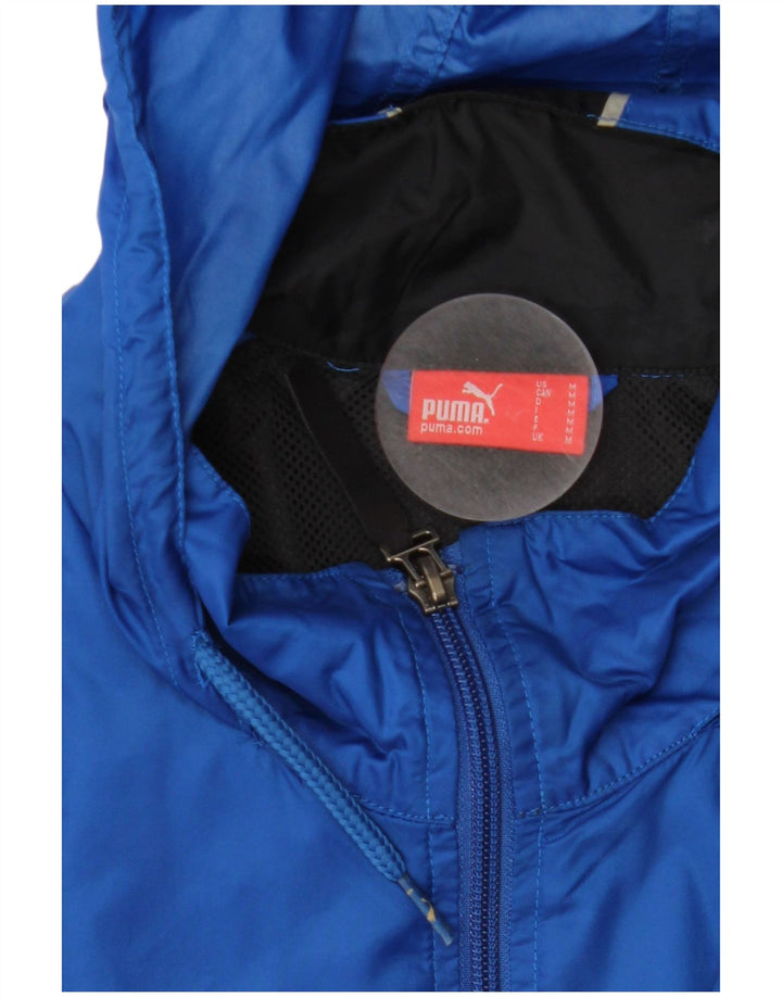 Мужская дождевик с капюшоном PUMA UK 38 Medium Blue Colourblock