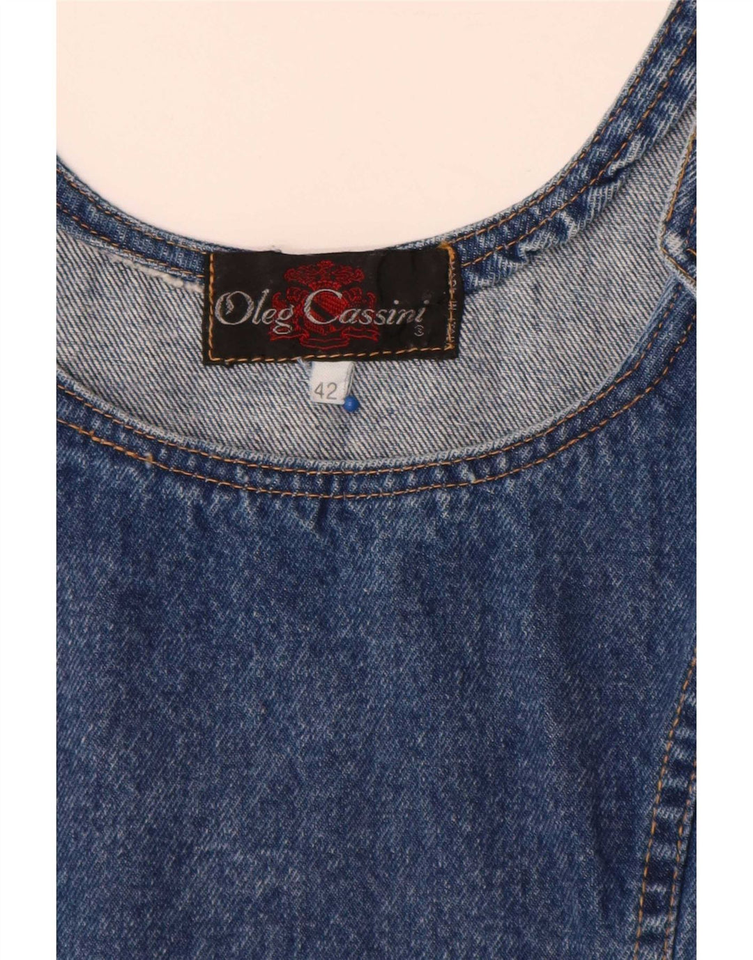 Oleg Cassini Женское джинсовое платье без рукавов IT 42 Medium Blue