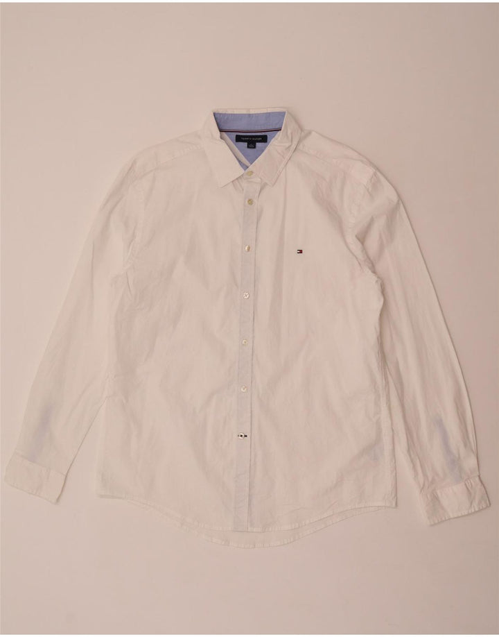 Мужская рубашка Tommy Hilfiger XL, белый хлопок
