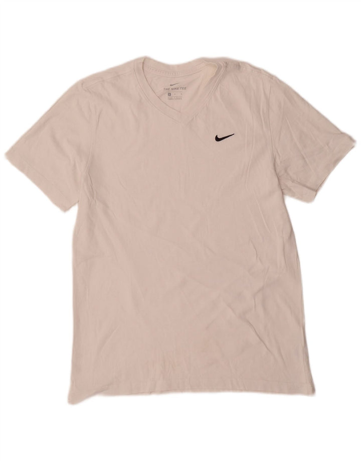 Мужская футболка Nike из хлопка белого цвета среднего размера