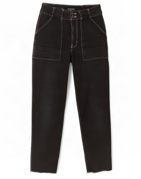 Женские прямые джинсы Hollister для мам, США 5, средние W27 L27, черные