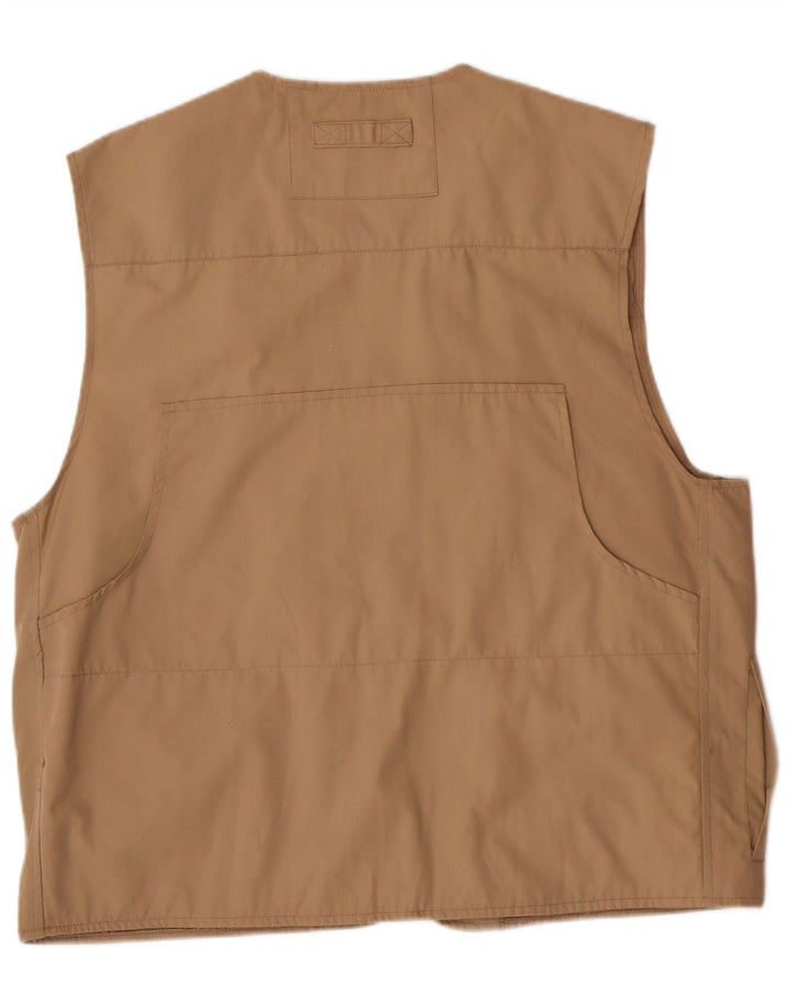 Мужской жилет VINTAGE Utility, UK 40, большой, бежевый, полиэстер