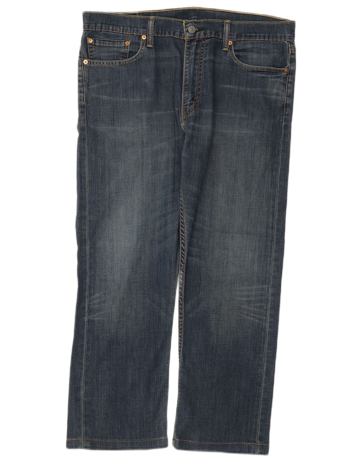 Мужские прямые джинсы Levi's 504 W36 L27 синие, хлопок