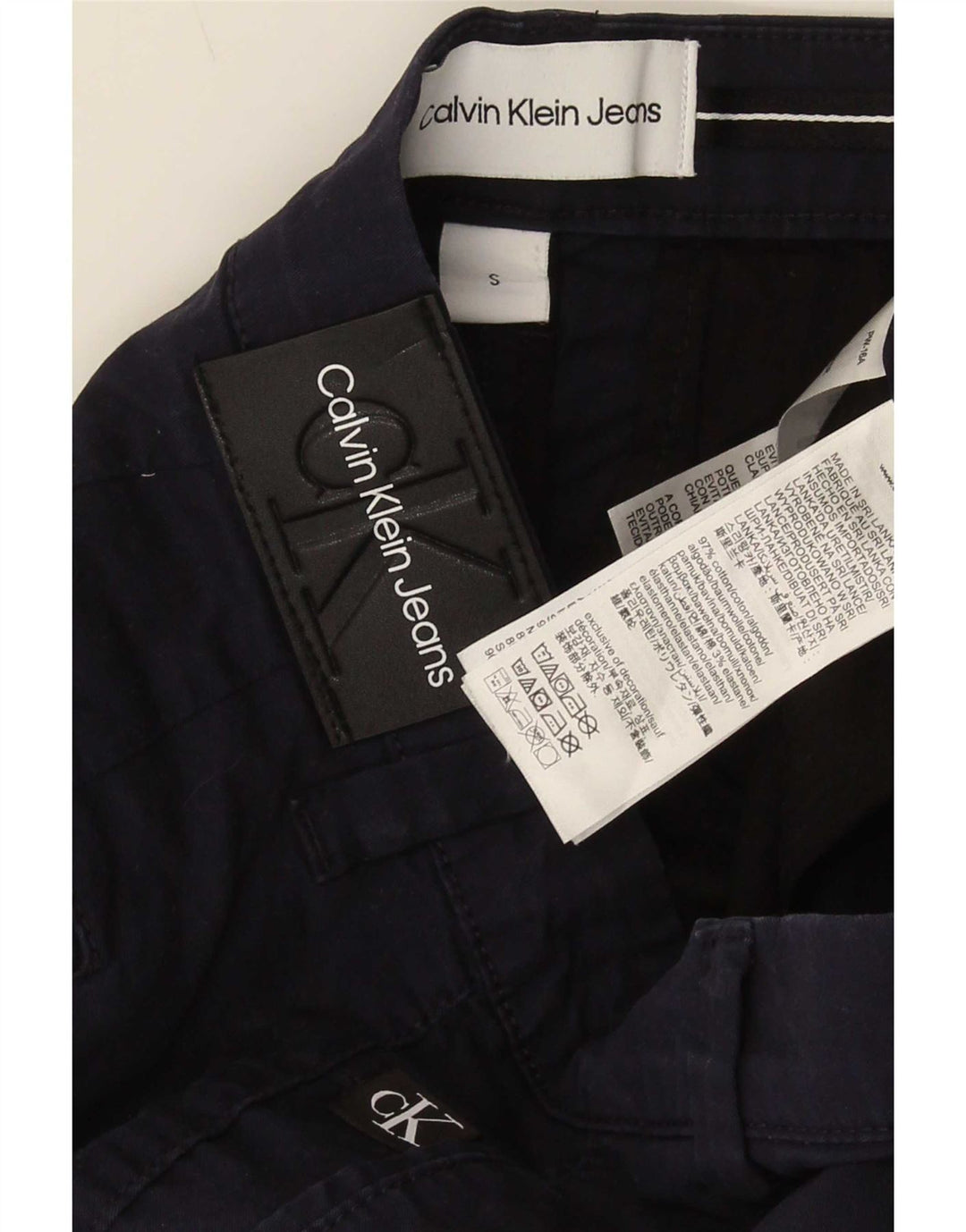 Мужские шорты чинос Calvin Klein, маленькие W30, темно-синие, хлопок