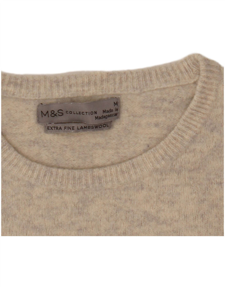 Женский джемпер с круглым вырезом Marks & Spencer UK 14, средний серый в крапинку