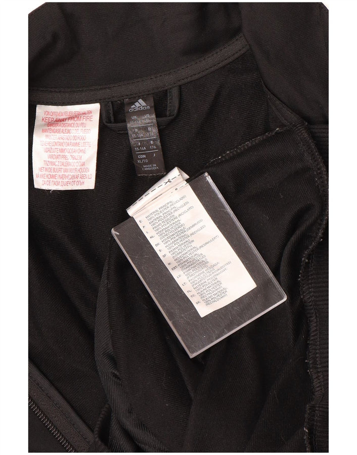 Спортивный костюм ADIDAS Climalite для мальчиков, верхняя куртка 15-16 лет, черный полиэстер