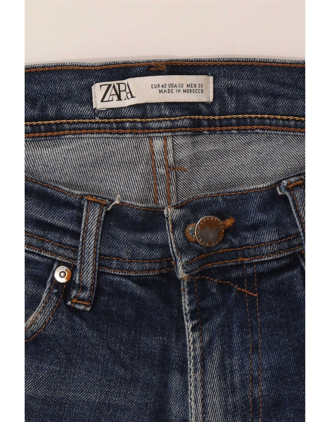 Джинсы мужские узкие Zara EU 42 большие W32 L30 синие