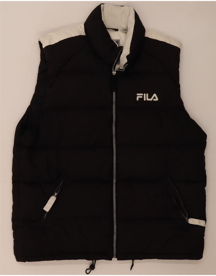 Мужской утепленный жилет Fila IT 56 XL, черный полиэстер с цветными блоками