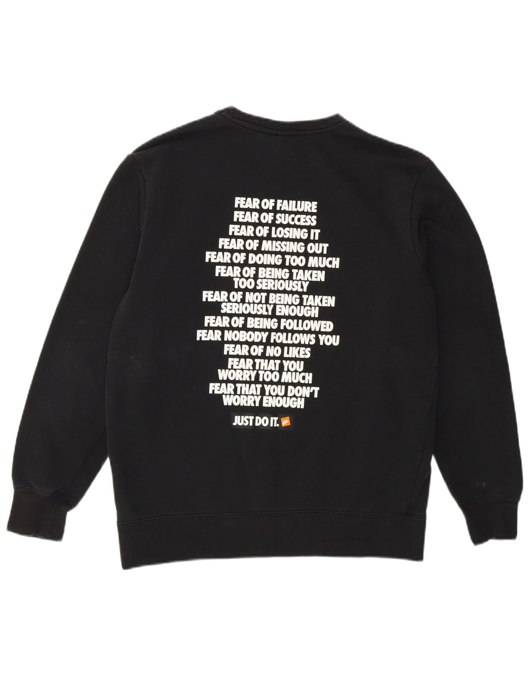 Мужской свитшот с рисунком NIKE XS, черный хлопковый джемпер