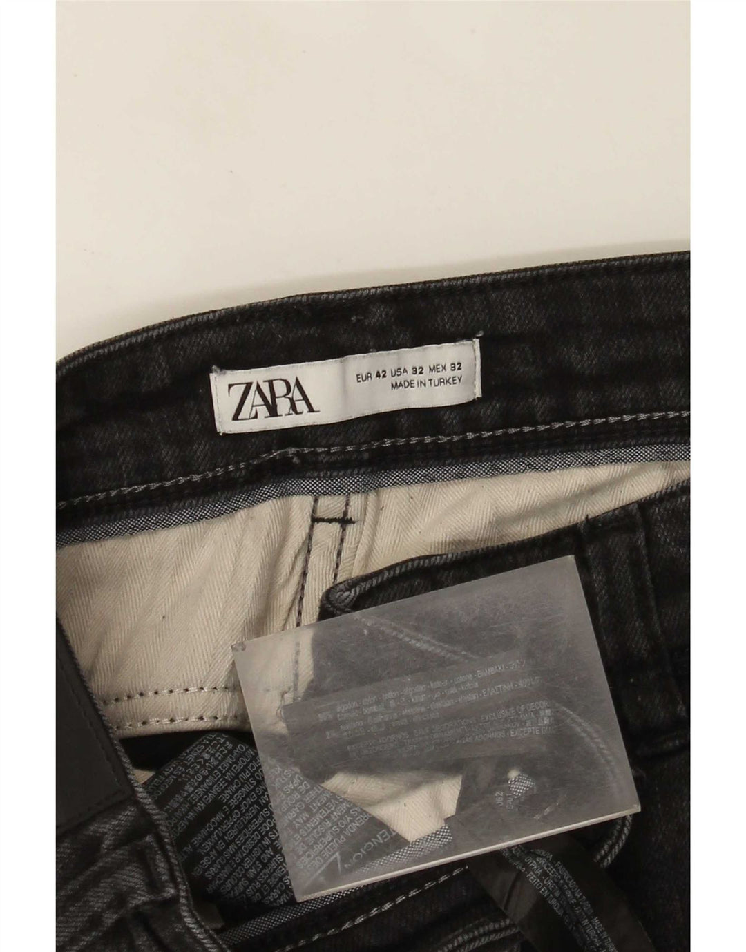 Мужские узкие джинсы Zara EU 42, большие W32 L31, черный хлопок