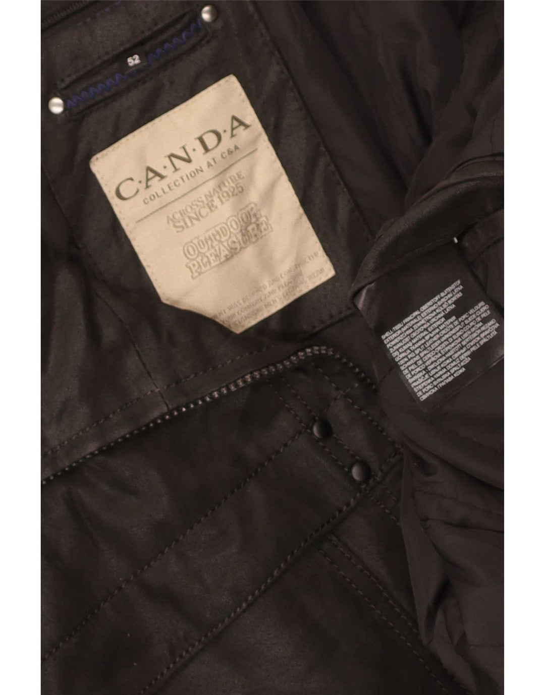 Мужская кожаная куртка Canda от C&A EU 52 XL, черная