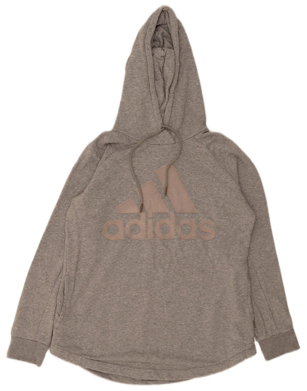 Женский джемпер с рисунком Adidas UK 16/18, большой серый хлопок